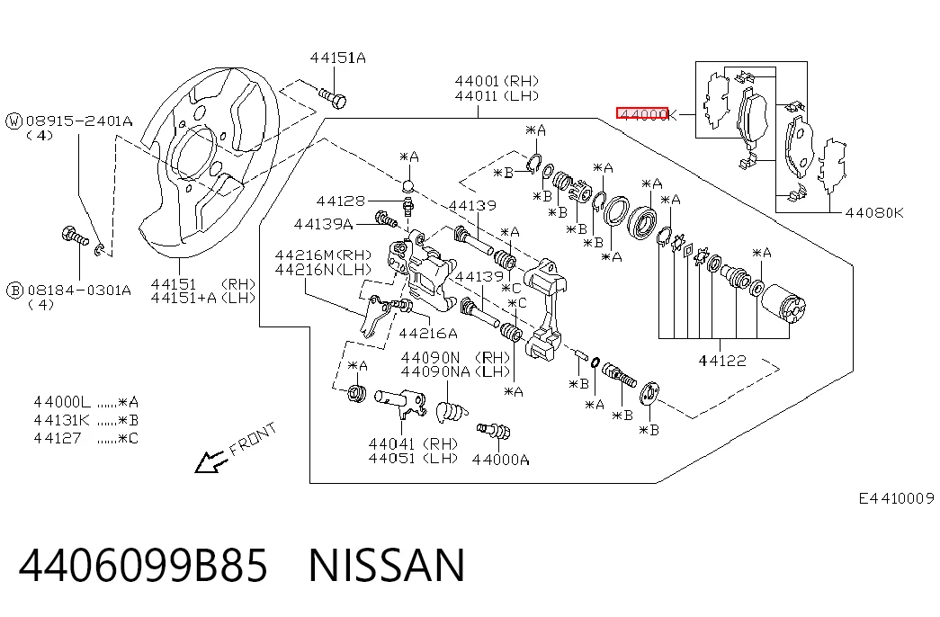 Okładziny (klocki) do hamulców tarczowych tylne do Nissan Micra  K11
