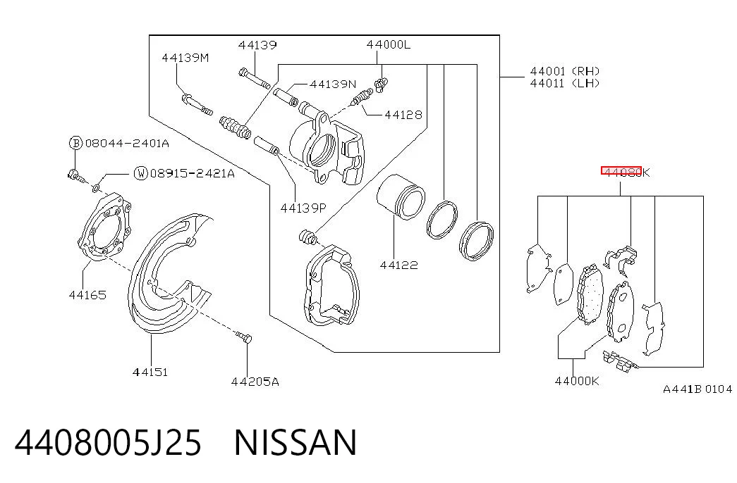 4408005J25 Nissan/Infiniti