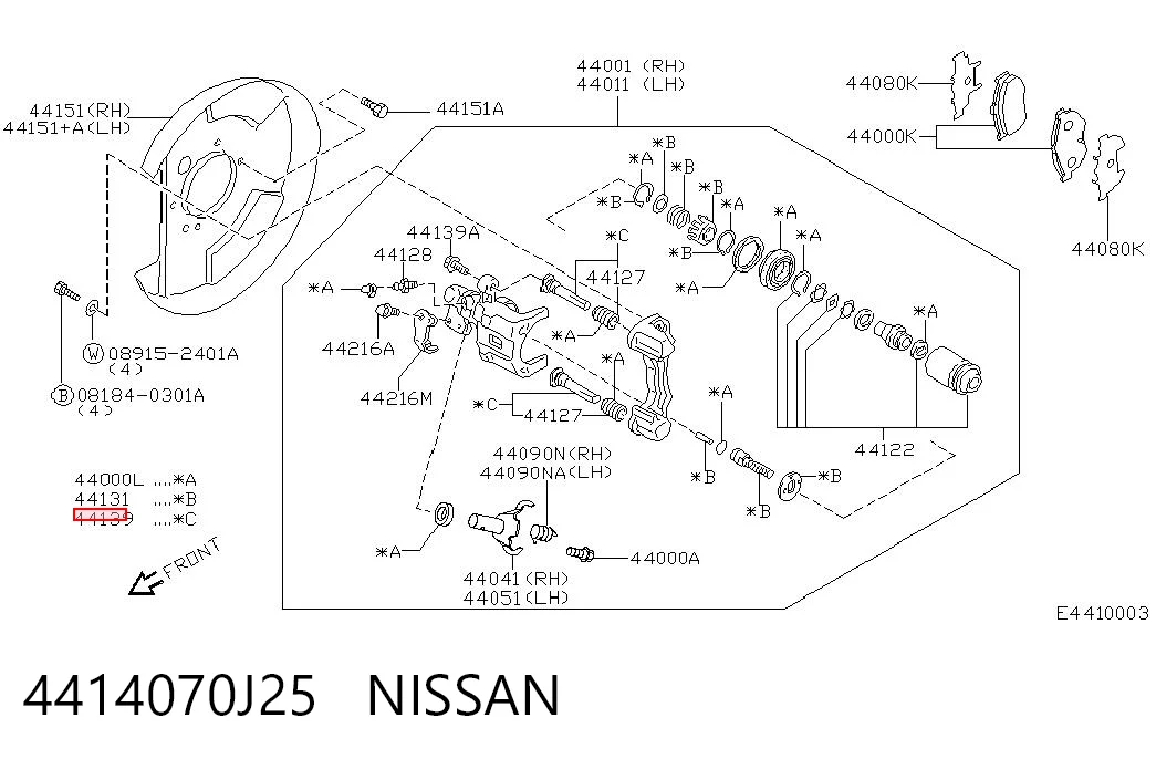 4414070J25 Nissan/Infiniti