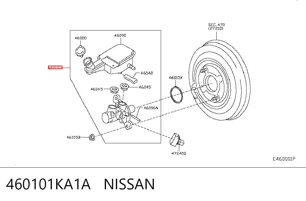  Główny cylinder hamulców Nissan JUKE 
