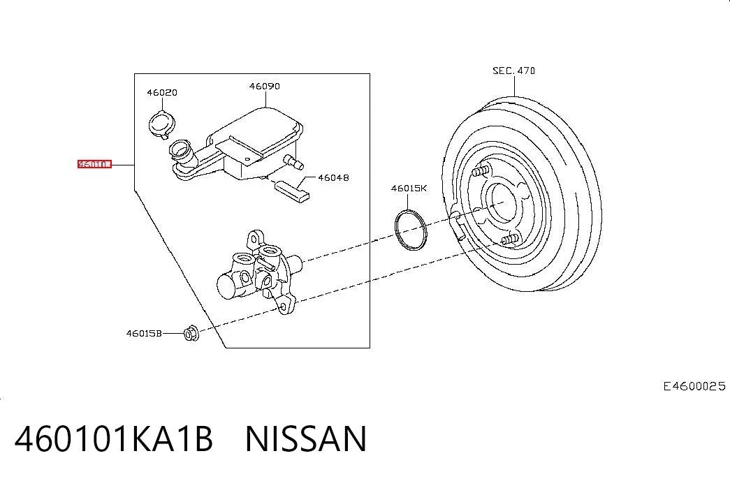 Główny cylinder hamulców Nissan JUKE JPN