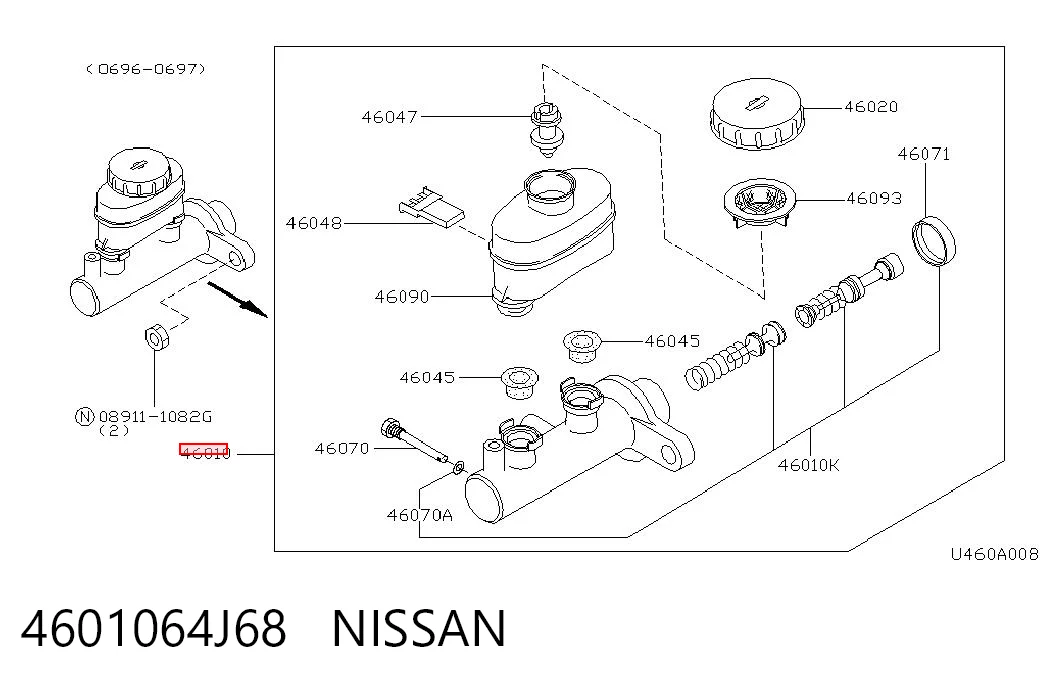 Główny cylinder hamulców do Nissan Primera  P11