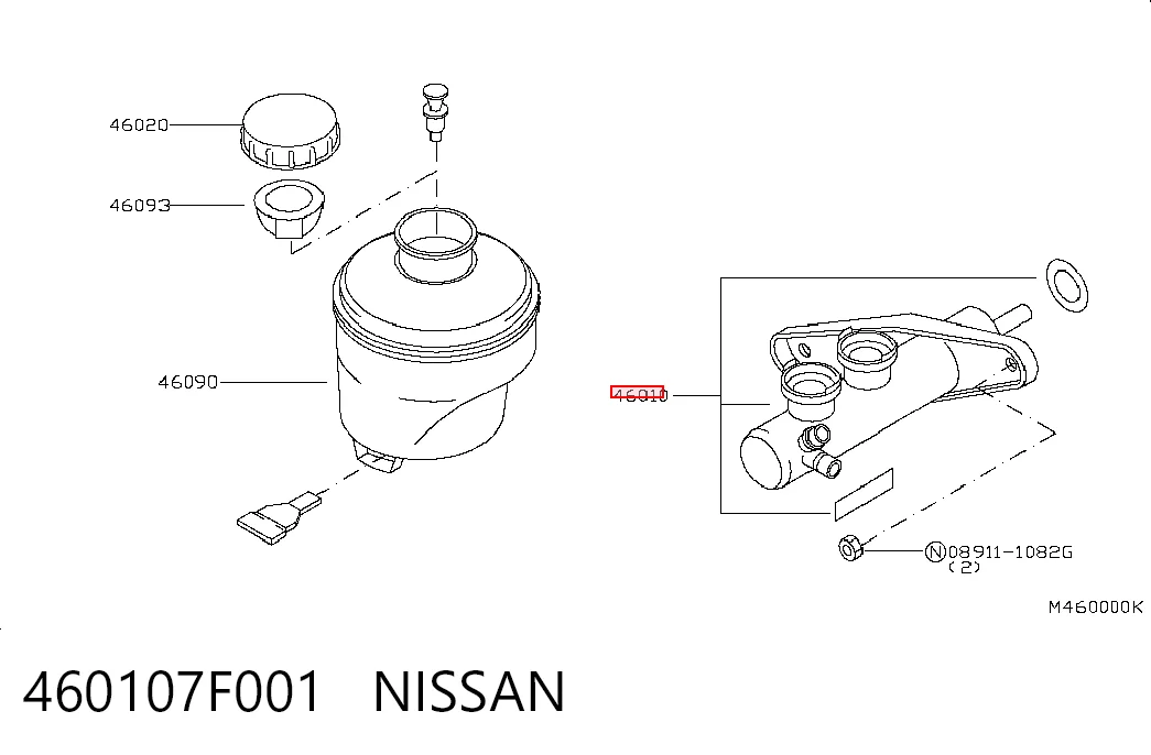  Główny cylinder hamulców Nissan Terrano 2