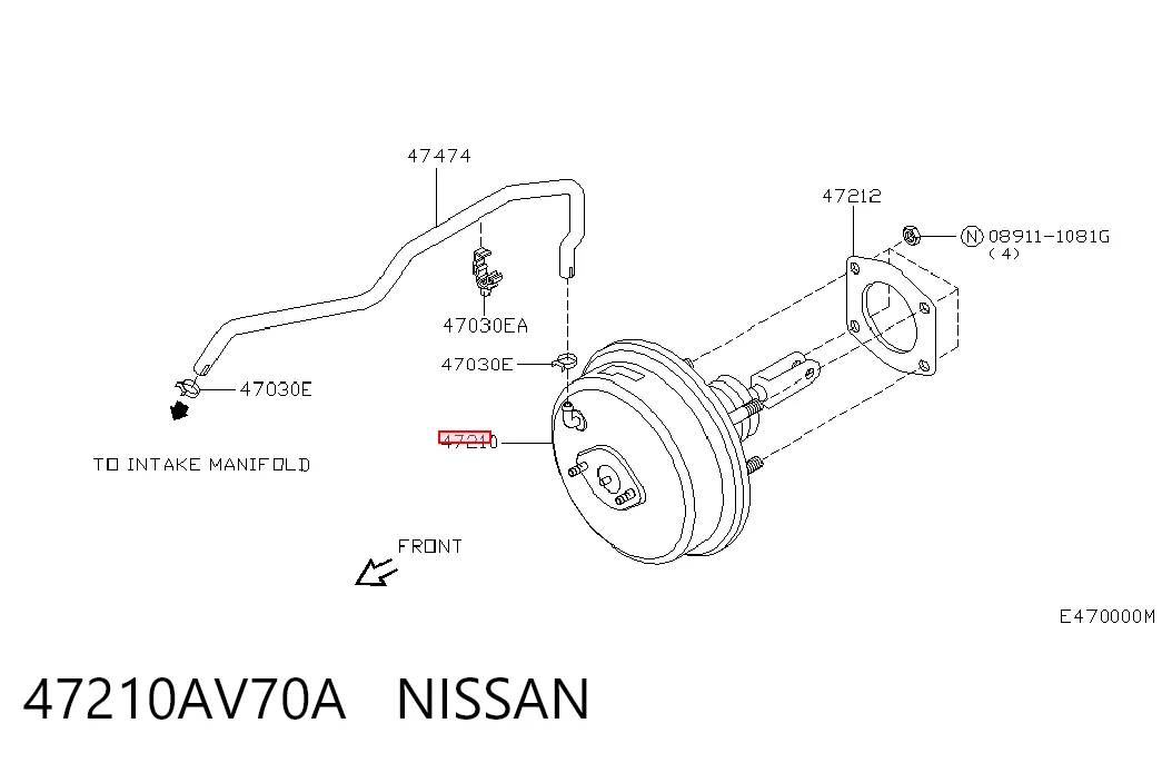 Wzmacniacz próżniowy hamulców do Nissan Almera TINO V10