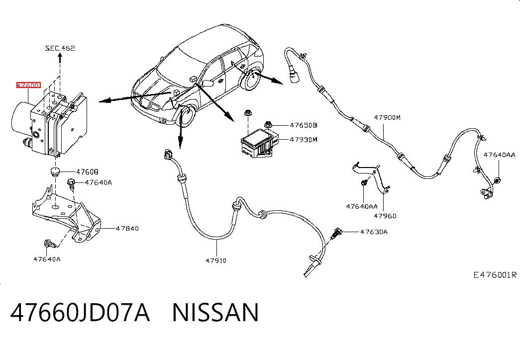 Sterownik ABS  hydrauliczny do Nissan Qashqai +2 I J10