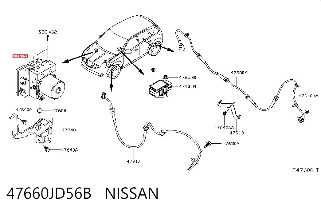 Sterownik ABS  hydrauliczny do Nissan Qashqai I J10