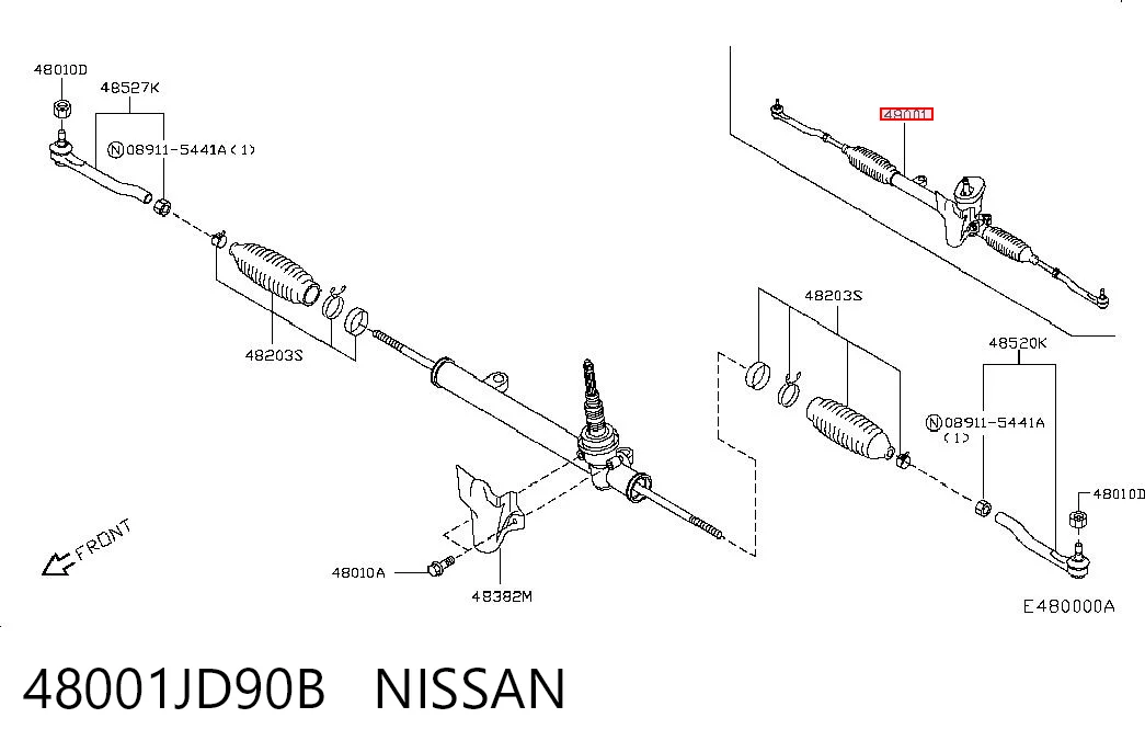Listwa kierownicza (maglownica) do Nissan Qashqai I J10