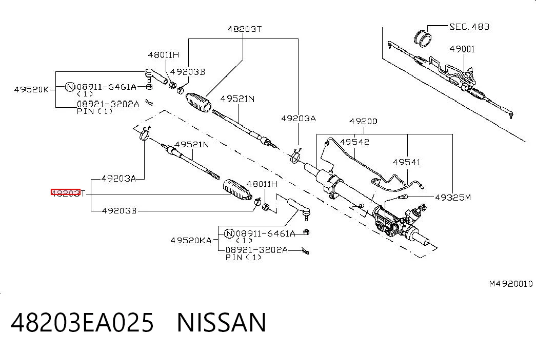 Osłona mechanizmu kierowniczego (maglownicy) Nissan Pathfinder 