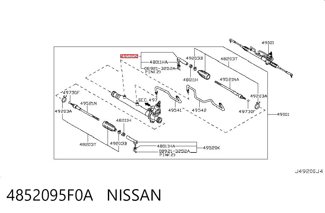 Końcówka drążka kierowniczego zewnętrzna Nissan Almera CLASSIC
