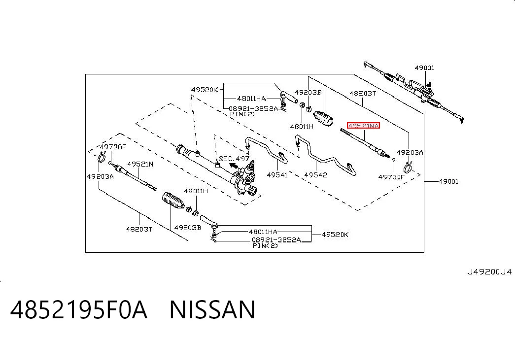 Drążek kierowniczy Nissan Almera CLASSIC