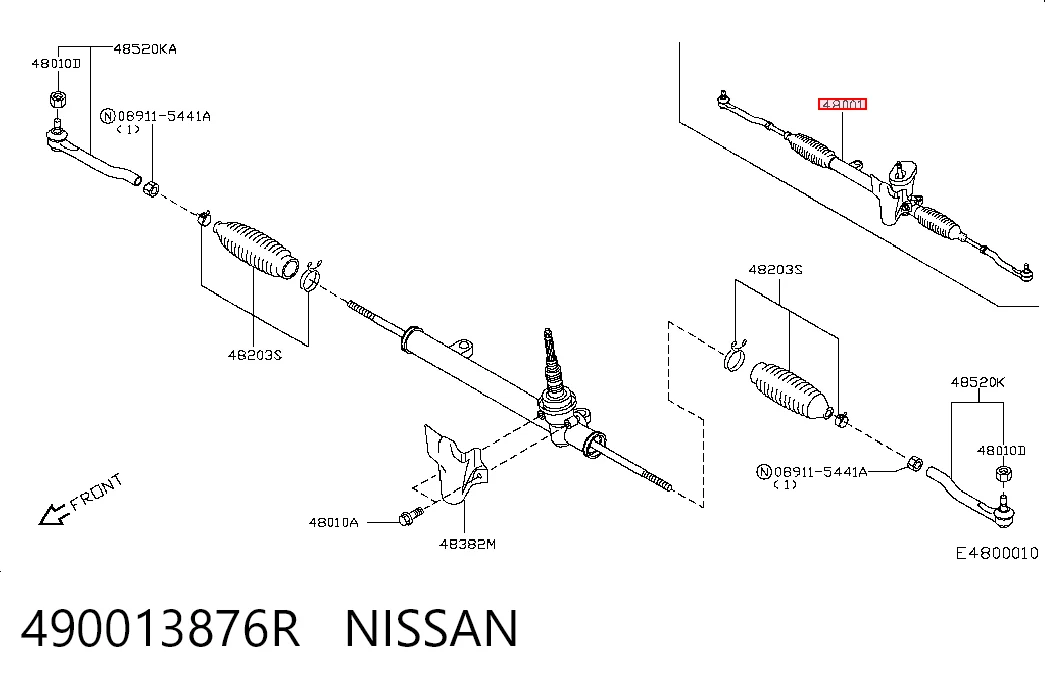  Listwa kierownicza (maglownica) Nissan Qashqai 2