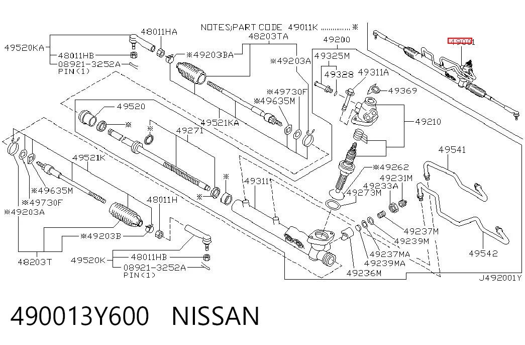 Listwa kierownicza (maglownica) do Nissan Maxima  A33