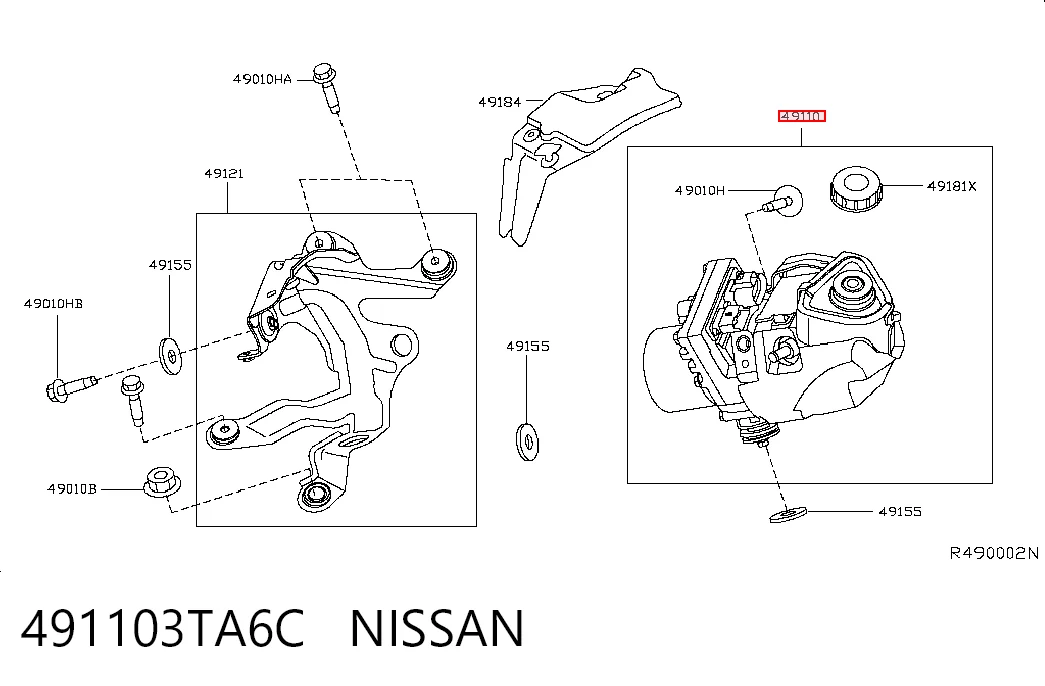 491103TA6C Nissan/Infiniti Pompa wspomagania hydraulicznego kierownicy
