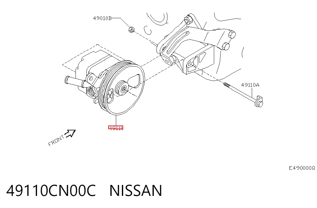 Pompa wspomagania hydraulicznego kierownicy Nissan Primera 