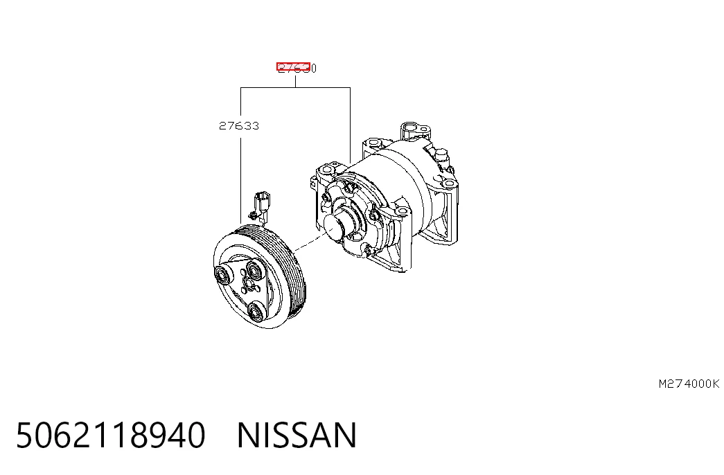  Sprężarka klimatyzacji Nissan Navara 