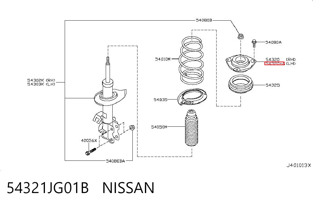 54321JG01B Nissan/Infiniti