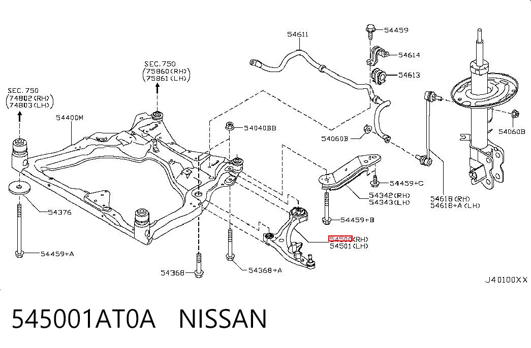 545001AT0A Nissan/Infiniti