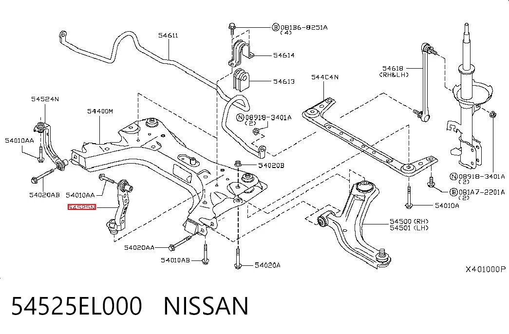 54525EL000 Nissan/Infiniti