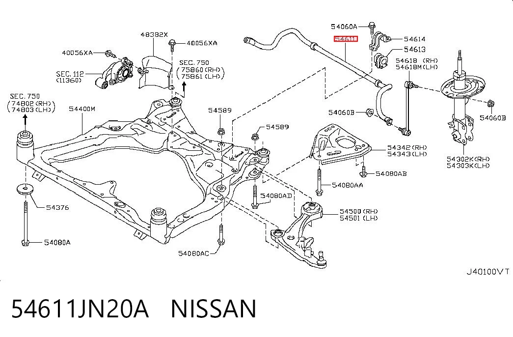 54611JN20A Nissan/Infiniti