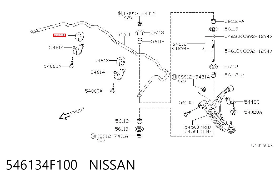 Tuleja stabilizatora przedniego Nissan Micra hatchback (K11) (1992 - 2003) cena, od 6,34 USD
