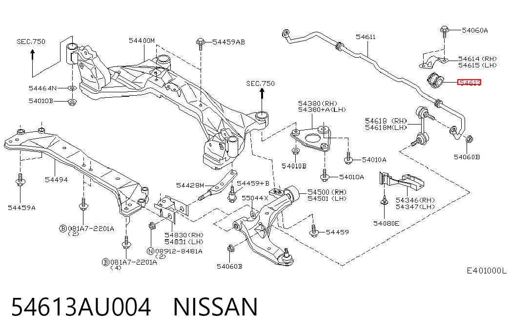 54613AU004 Nissan/Infiniti