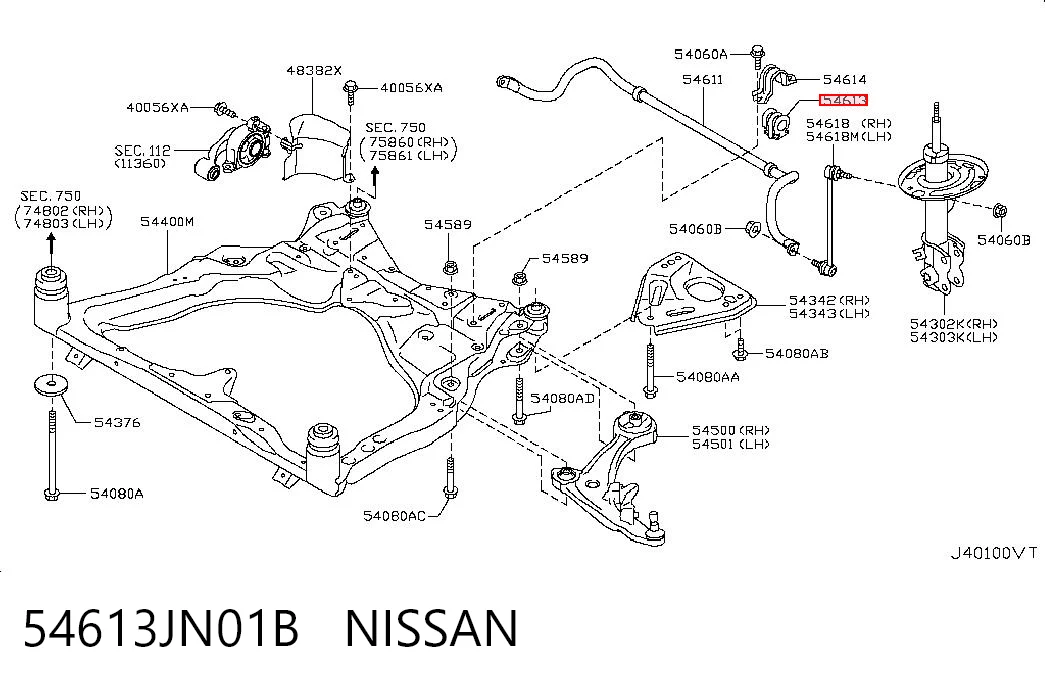 54613JN01B Nissan/Infiniti