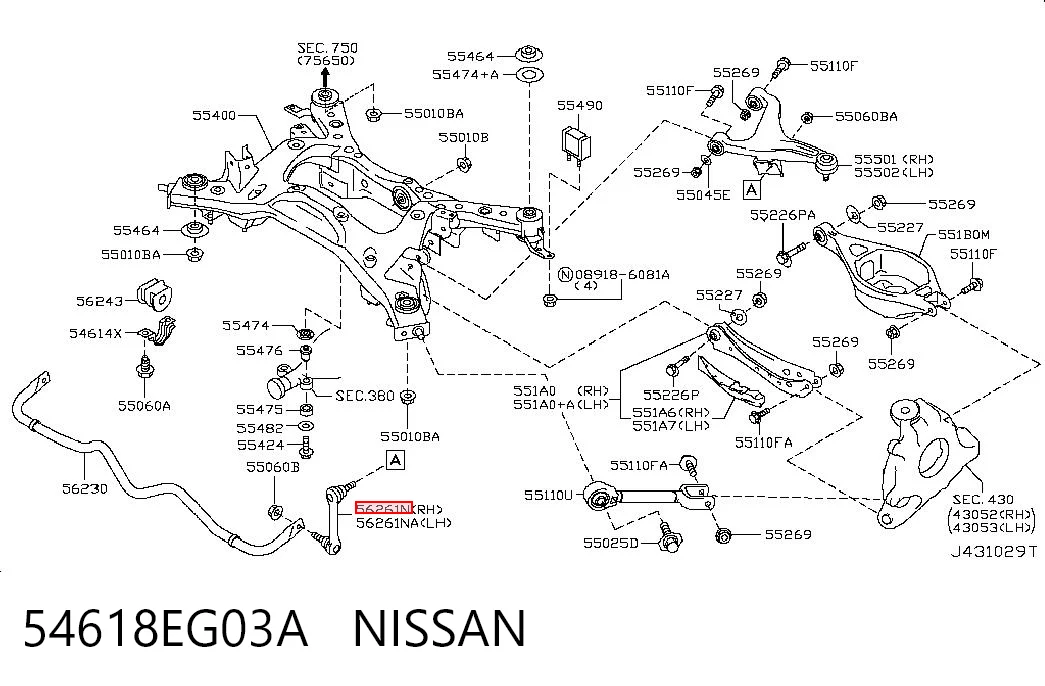 54618EG03A Nissan/Infiniti