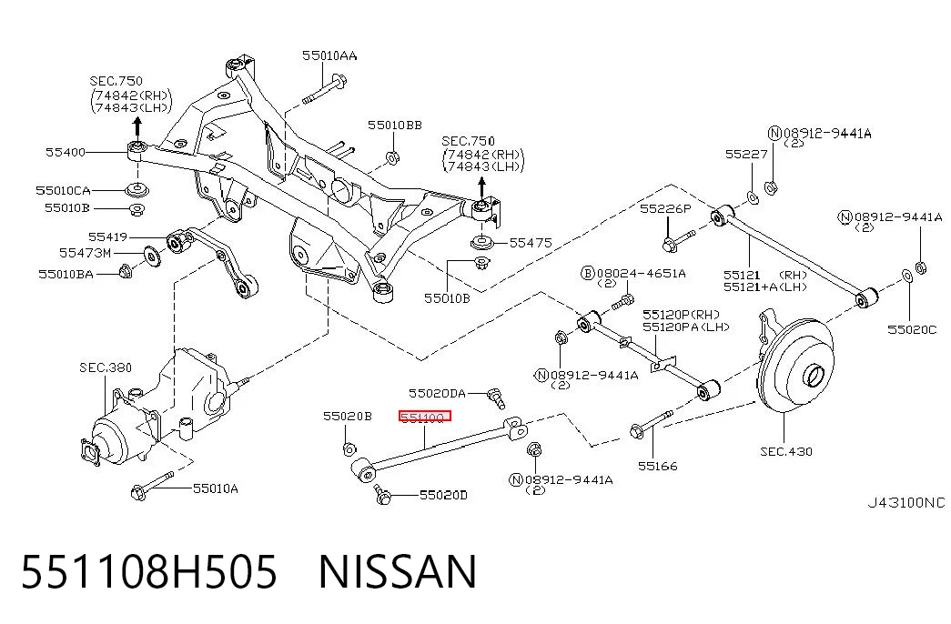 551108H505 Nissan/Infiniti