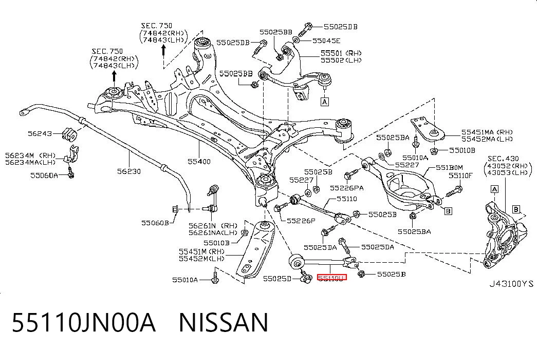 55110JN00A Nissan/Infiniti