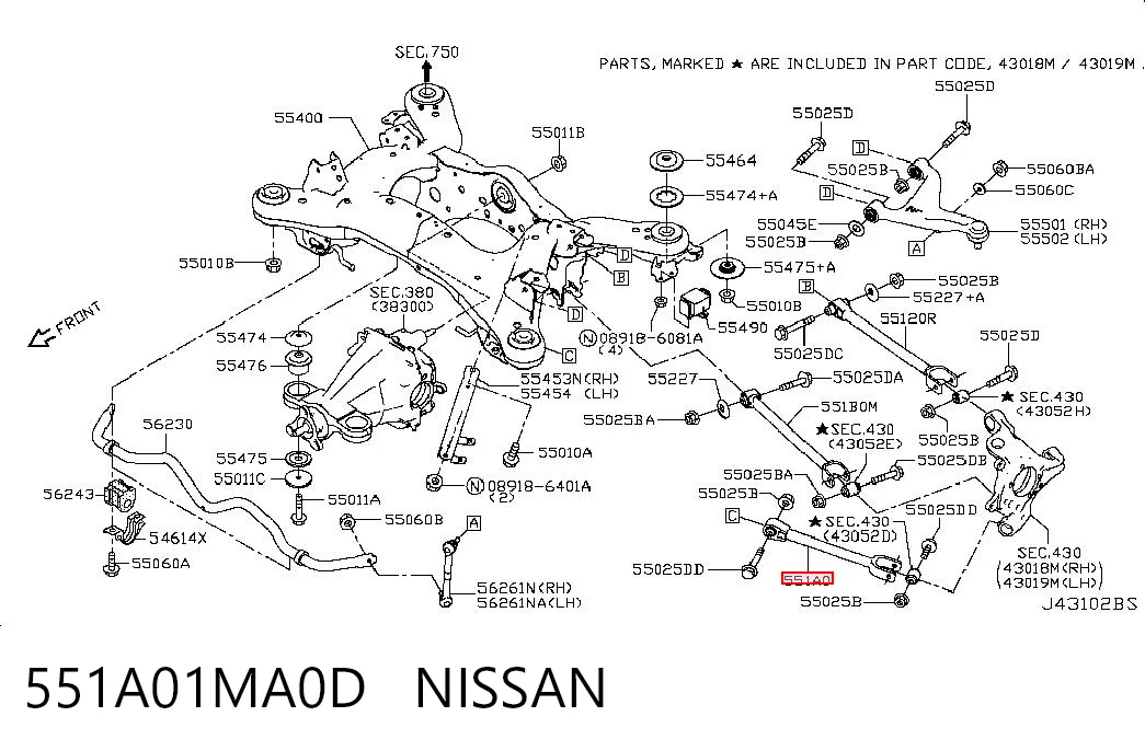551A01MA0D Nissan/Infiniti