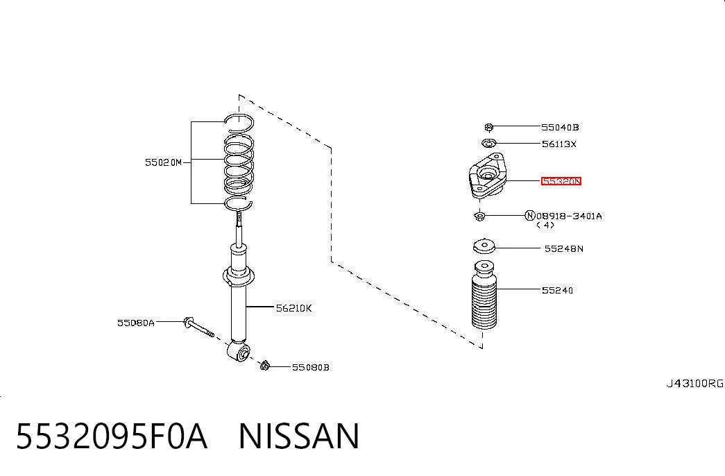 5532095F0A Nissan/Infiniti