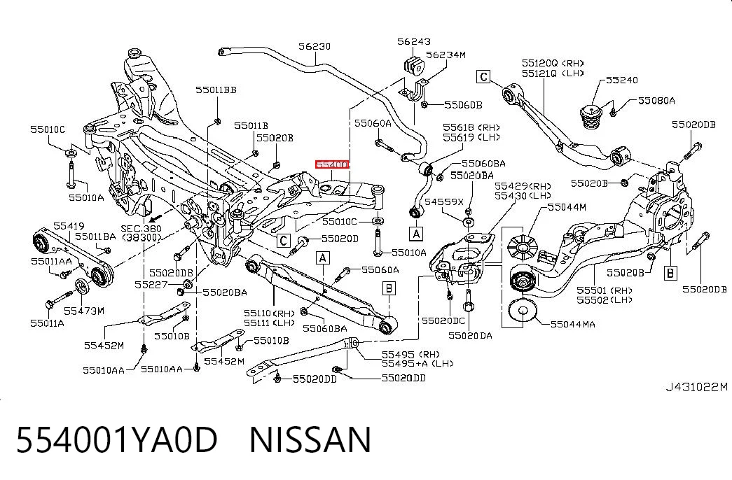 Korpus osi tylnej Nissan Qashqai +2 I SUV (J10) (2007 - 2014) cena, od 555,81 USD