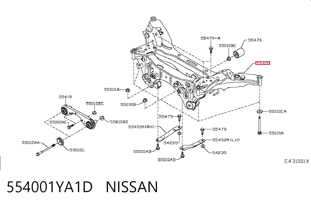 Korpus osi tylnej Nissan Qashqai 