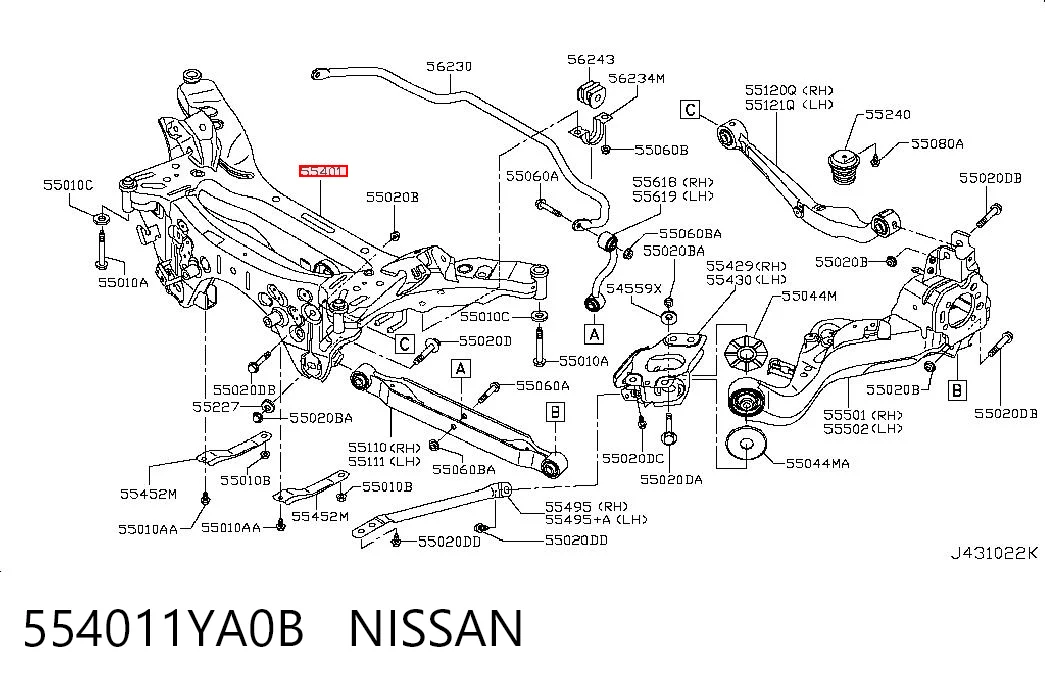 Korpus osi tylnej do Nissan Qashqai I J10