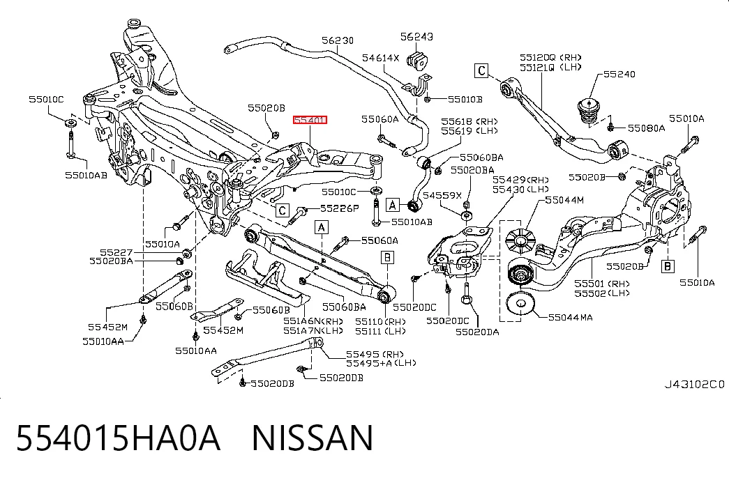 Korpus osi tylnej do Nissan Rogue  T32U