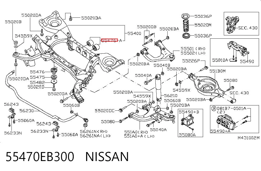 55470EB300 Nissan/Infiniti