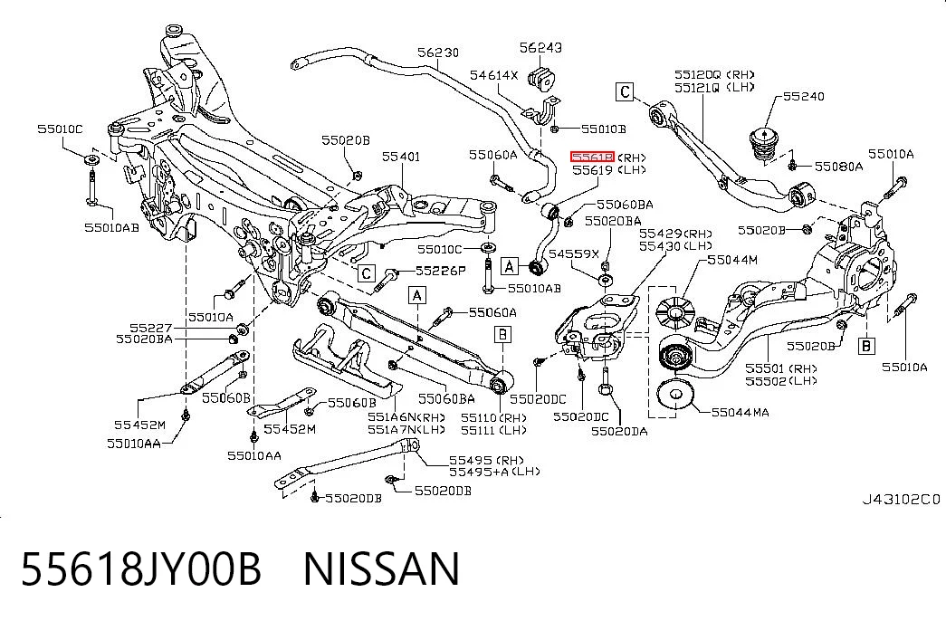 55618JY00B Nissan/Infiniti