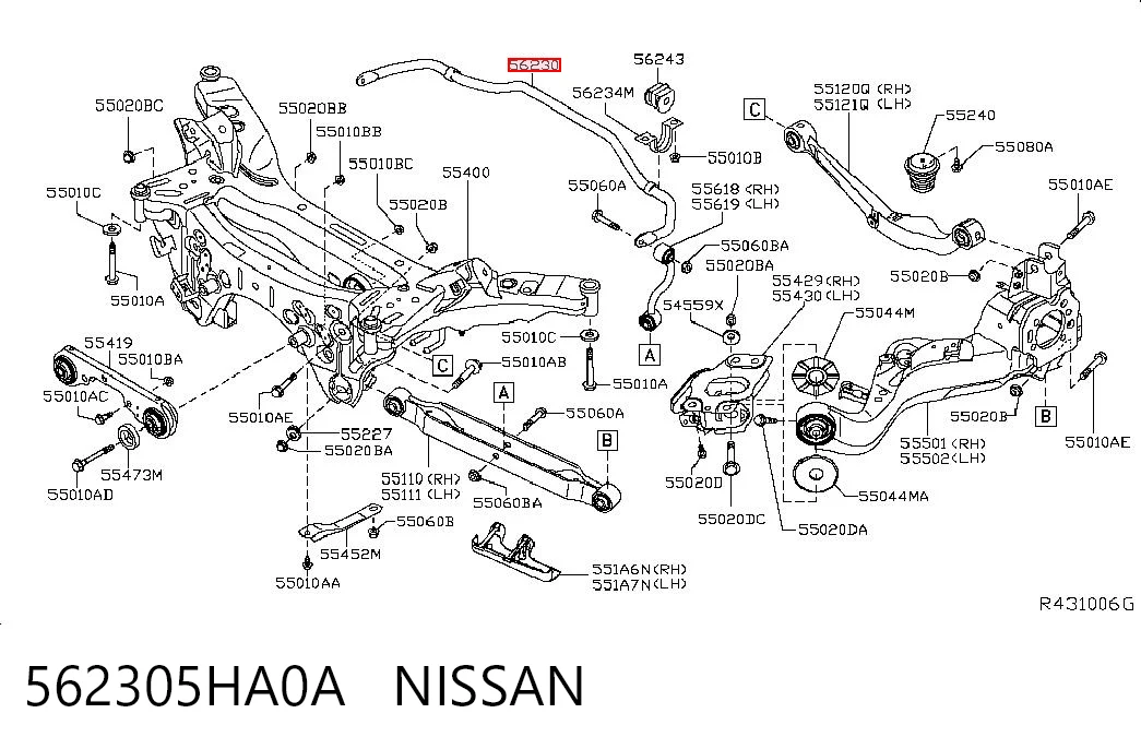 Stabilizator tylny do Nissan Rogue  T32U