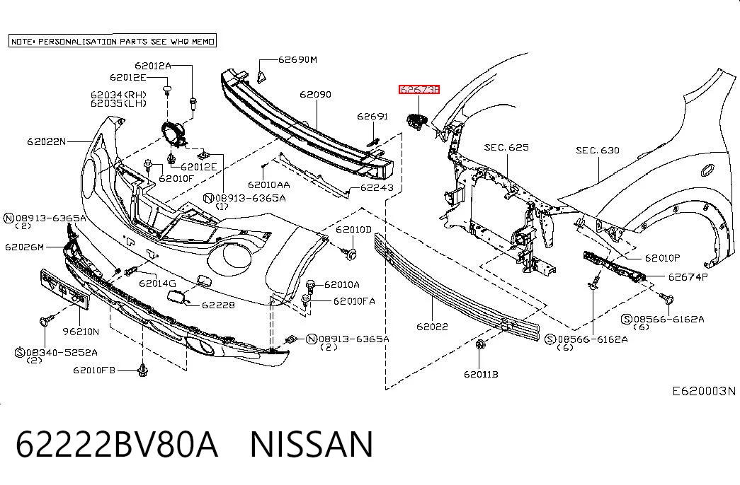 62222BV80A Nissan/Infiniti