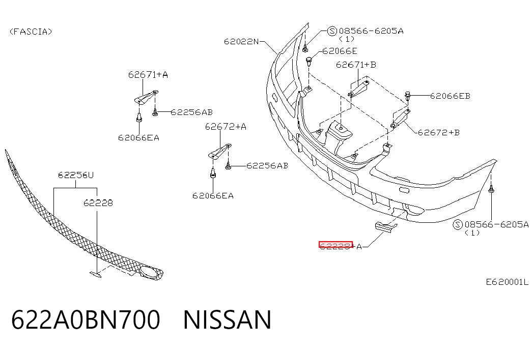Kupić Zaślepka haku holowniczego zderzaka przednia Nissan Almera II N16 w dobrej cenie