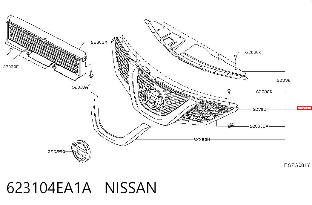 Atrapa chłodnicy Nissan Qashqai II SUV (J11) (2013 - 2021) cena, od 105,09 USD