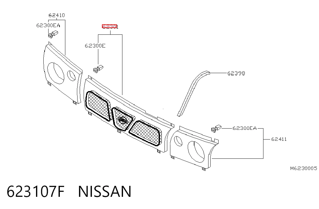 Atrapa chłodnicy do Nissan Terrano II R20
