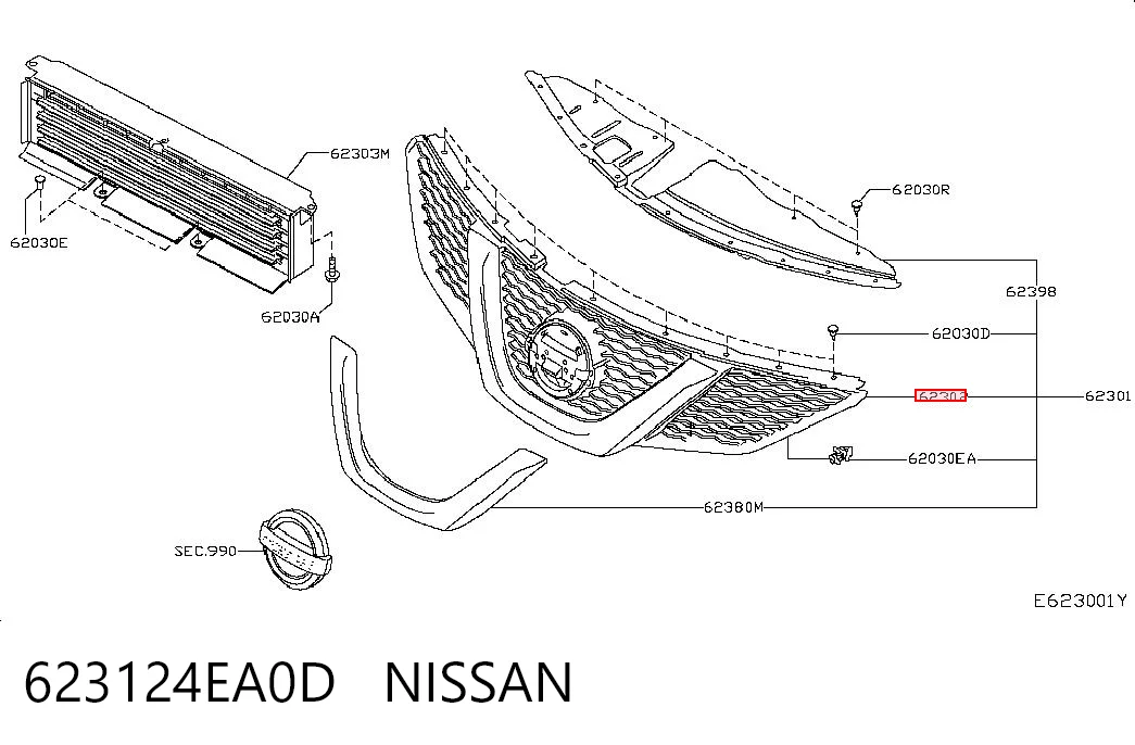Do koszyka Atrapa chłodnicy Nissan Qashqai II J11