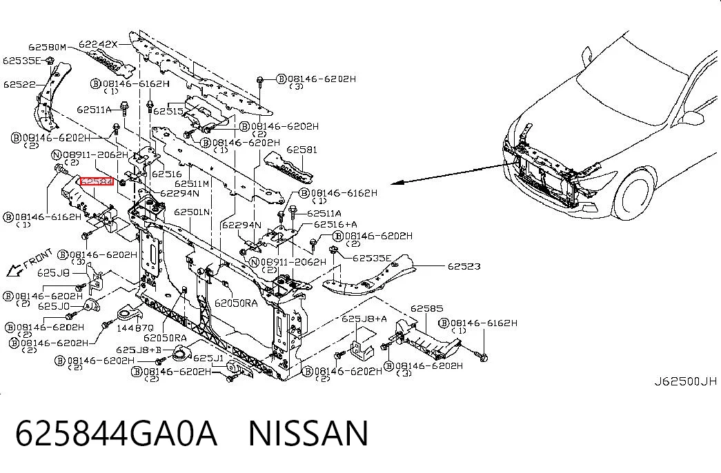 625844GA0A Nissan/Infiniti