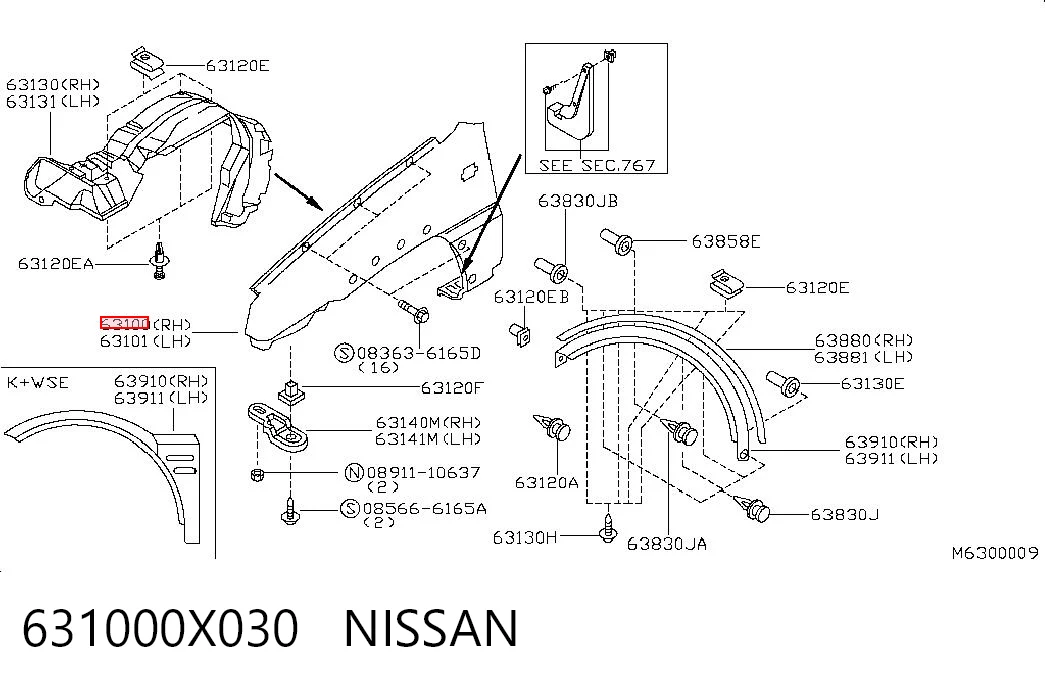 Błotnik przedni prawy do Nissan Terrano II R20
