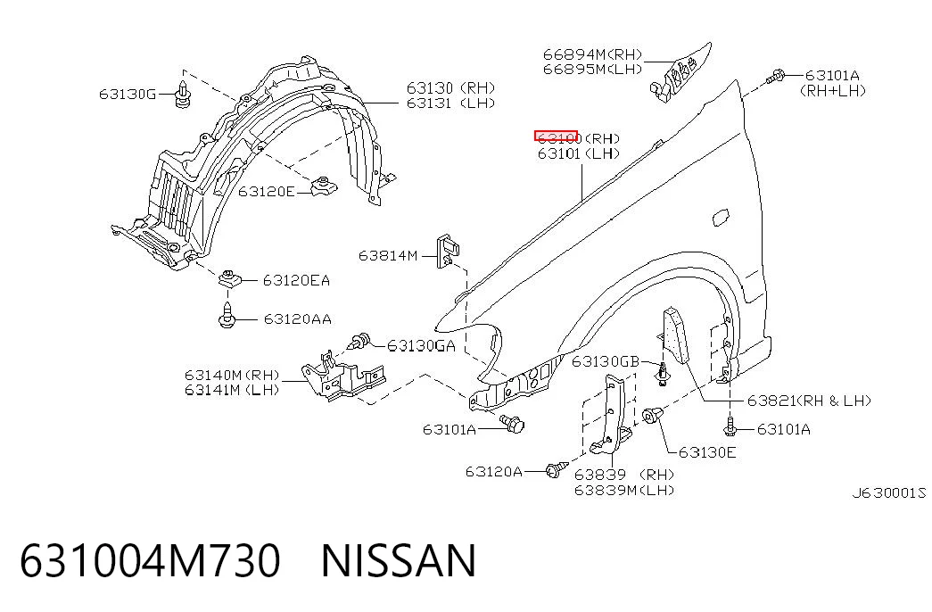 Błotnik przedni prawy Nissan Almera II sedana (N16) (2000 - 2006) cena, od 82,32 USD