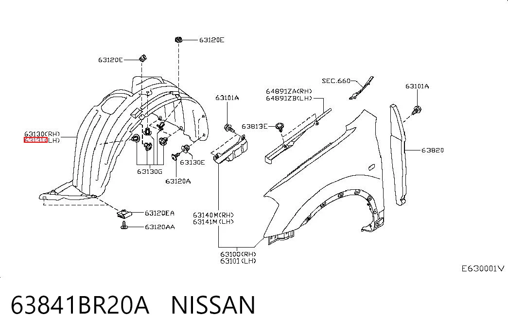 63841BR20A Nissan/Infiniti