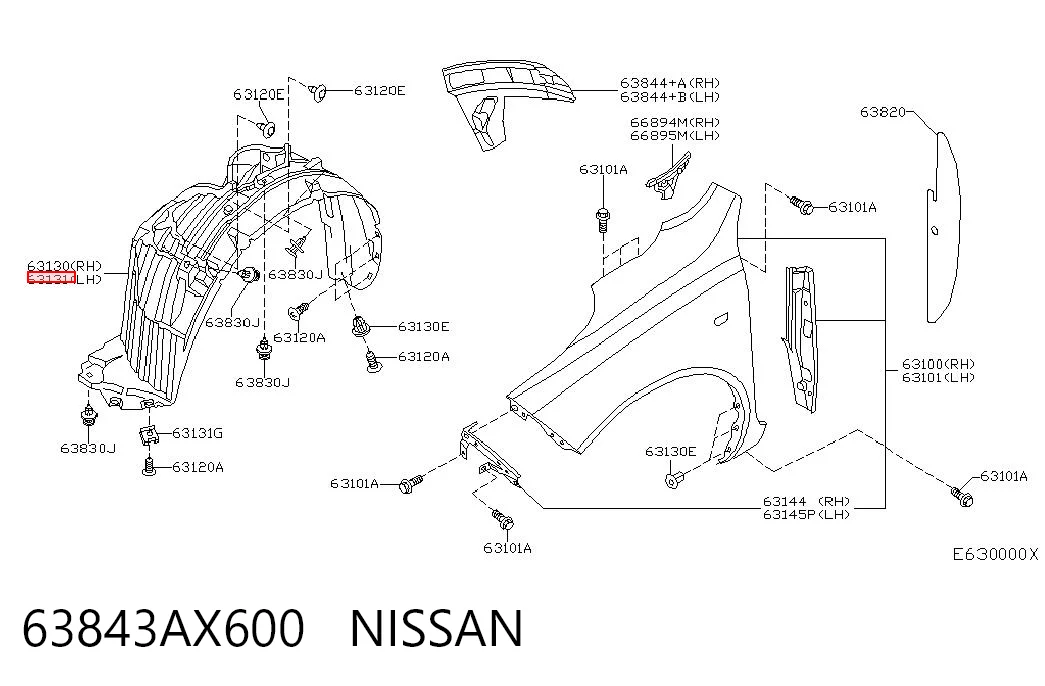 63843AX600 Nissan/Infiniti