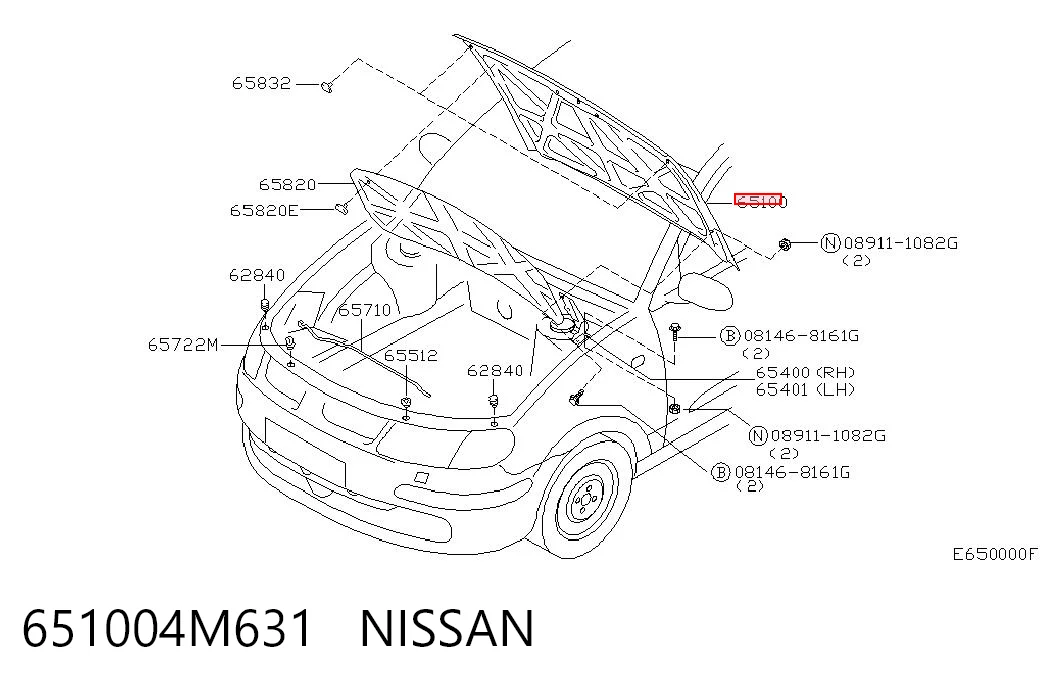 Maska silnika do Nissan Almera II N16
