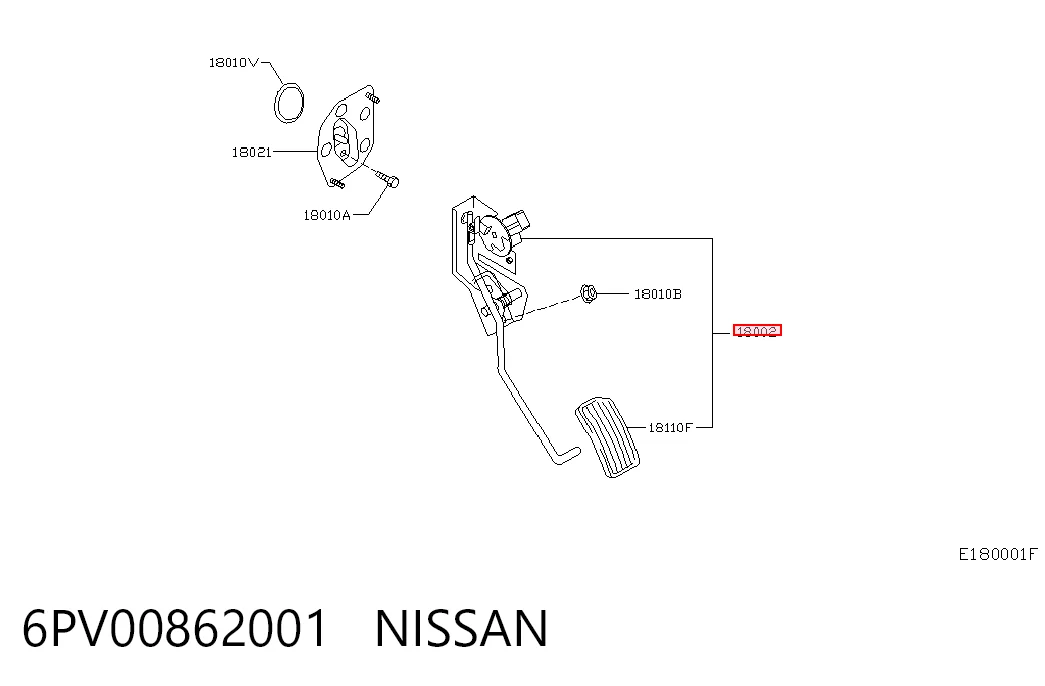Pedał przyspieszenia (gazu) do Nissan Almera II N16